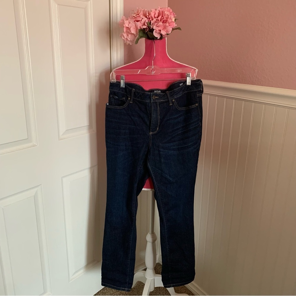 a.n.a. Women’s Tall Dark Denim Ankle Length Jeggings size 14